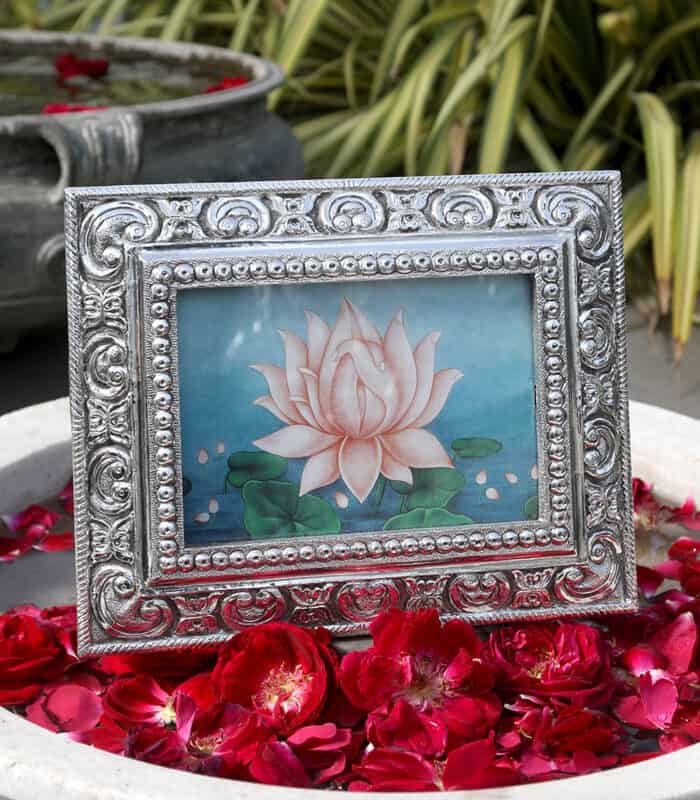 Silver Lotus Photoframe