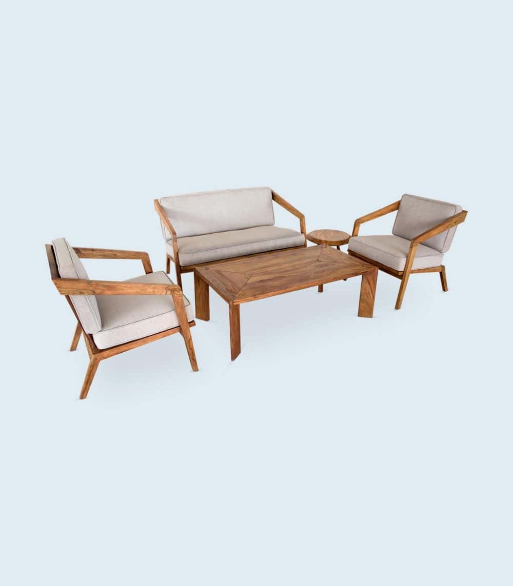Solid Wood Sofa Set