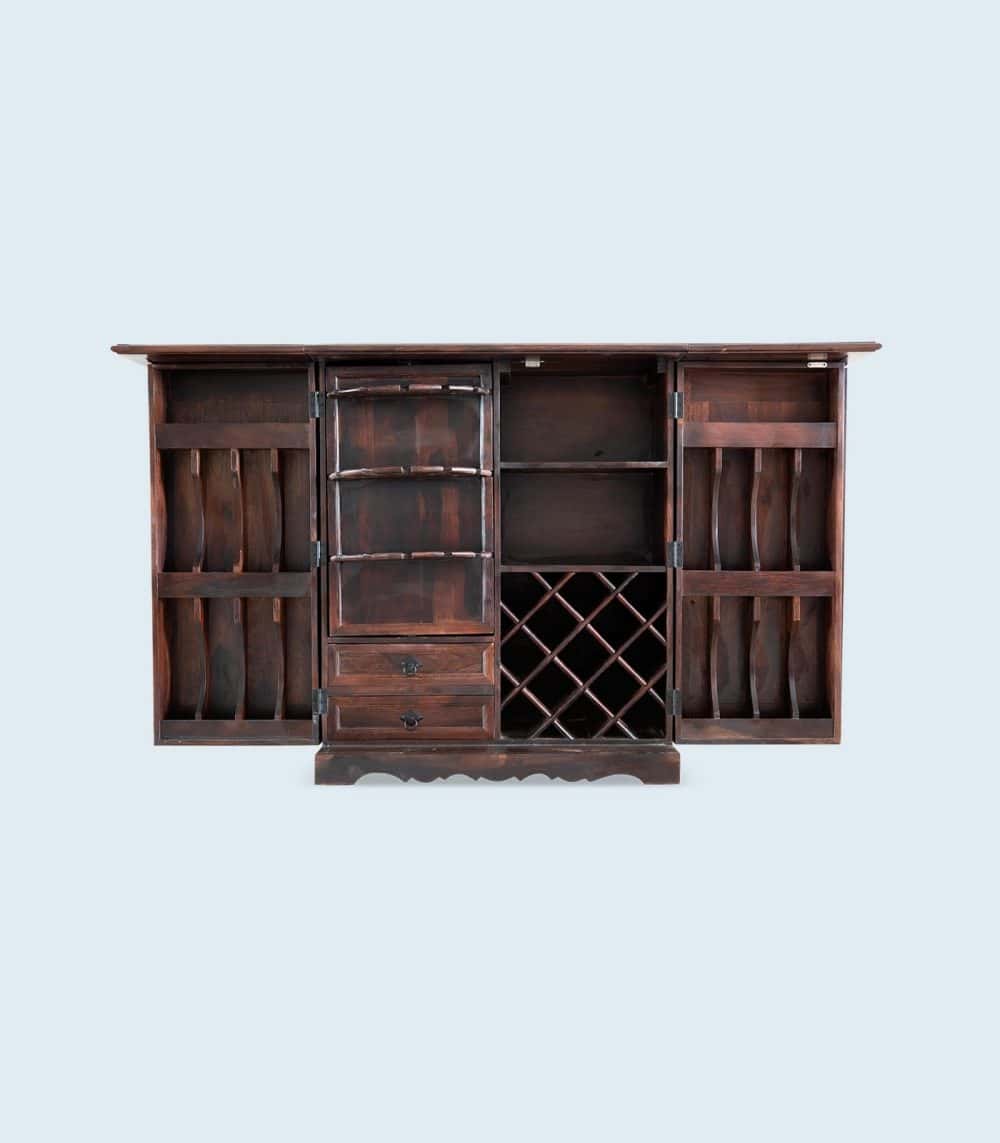 Home Bar with Brass Accents