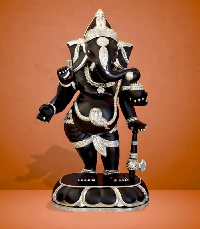 Silver Semi-Clad Avighna Ganesha