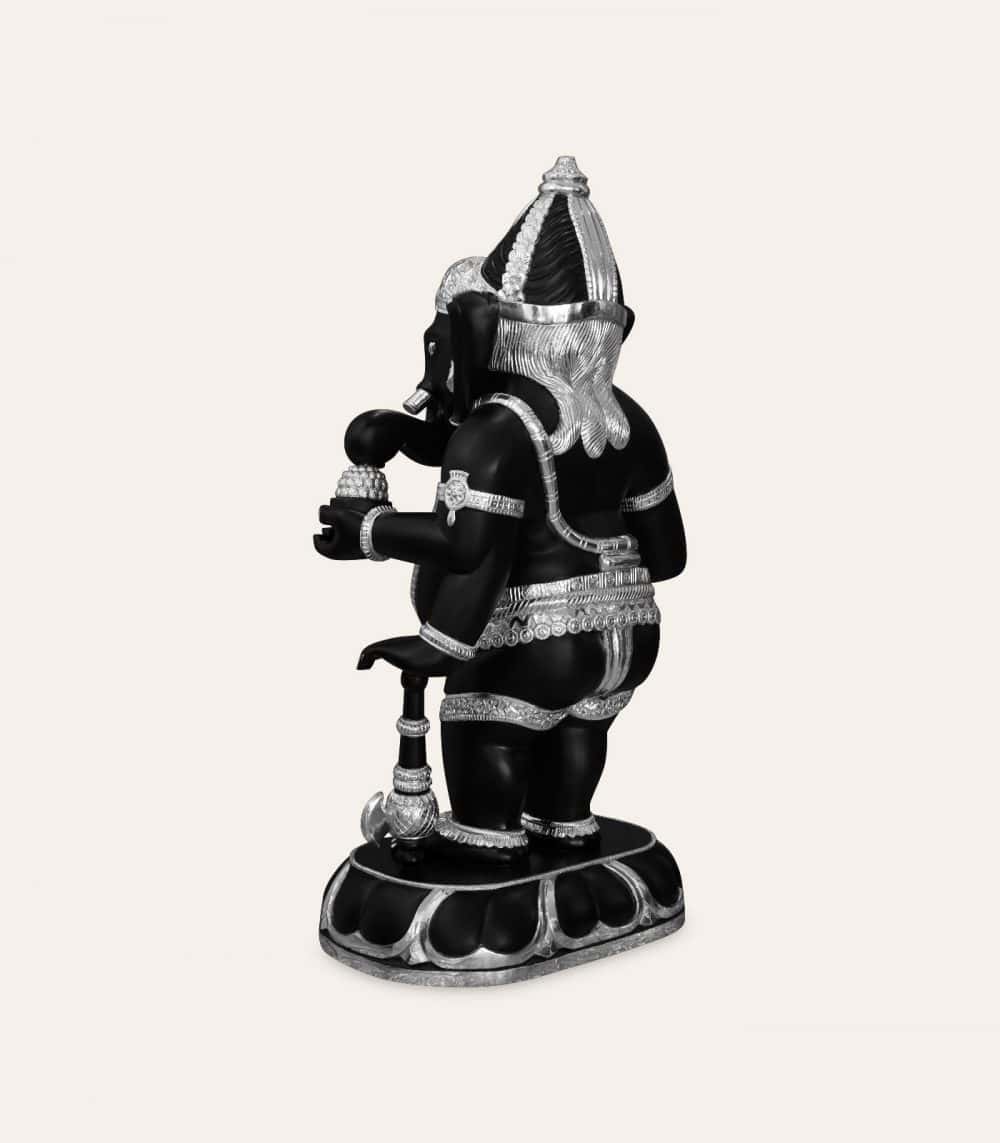 Silver Semi-Clad Avighna Ganesha