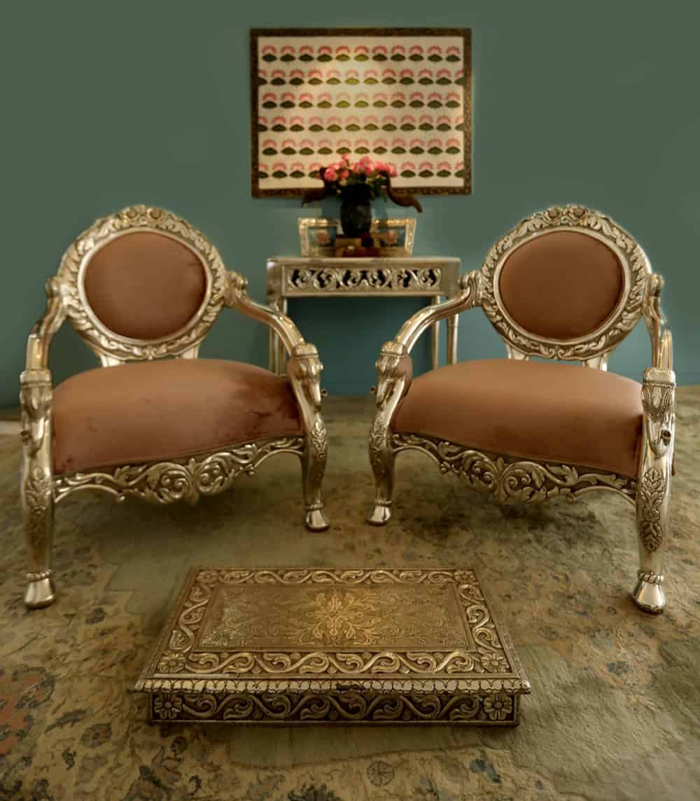 Silver Gaja Sofa Set