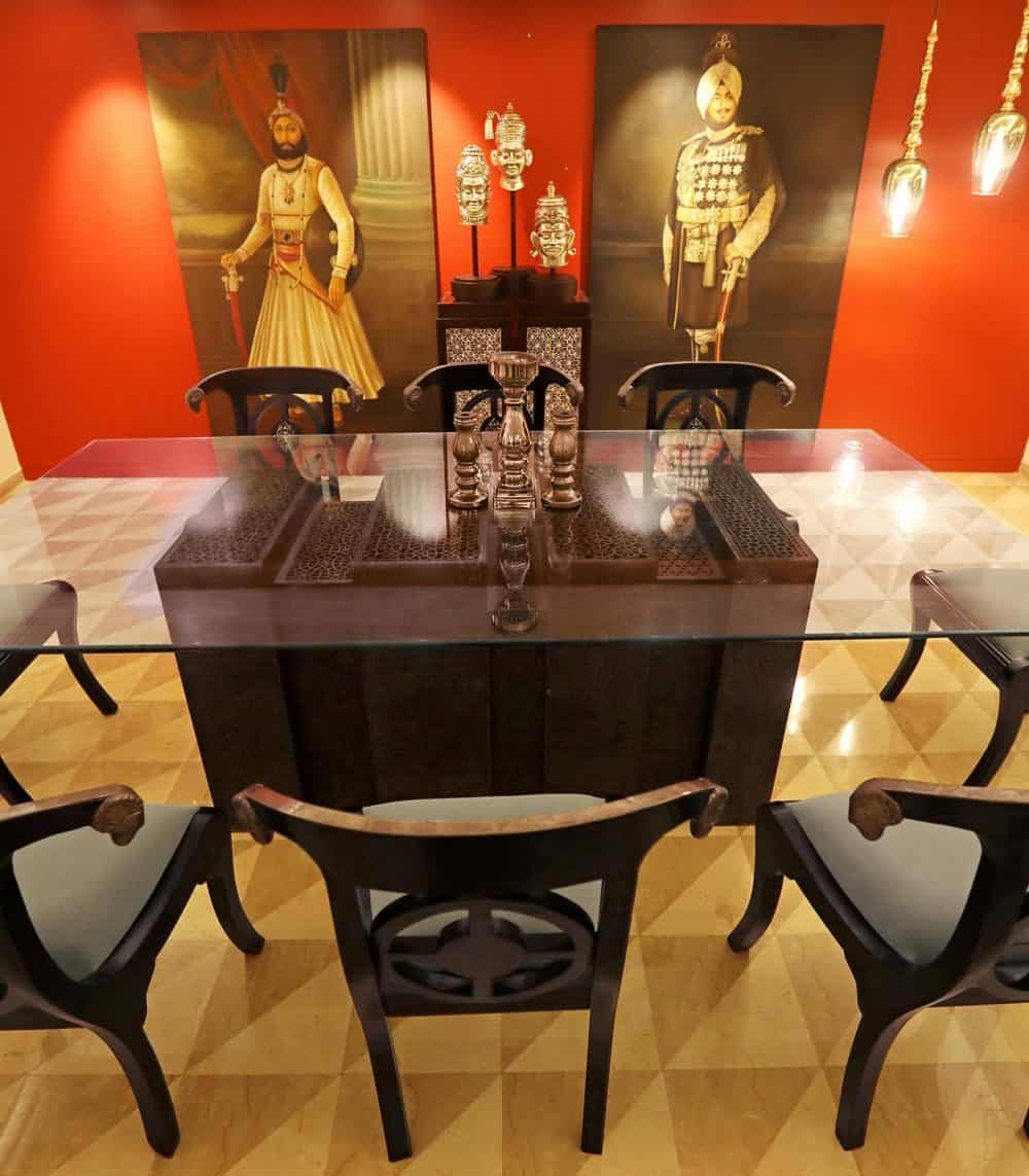 Beaten Brass Dining Set