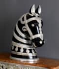 Silver Semi Clad Horse Bust