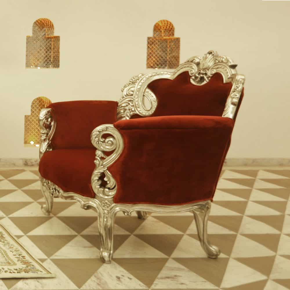 Silver Darbaar Sofa Set