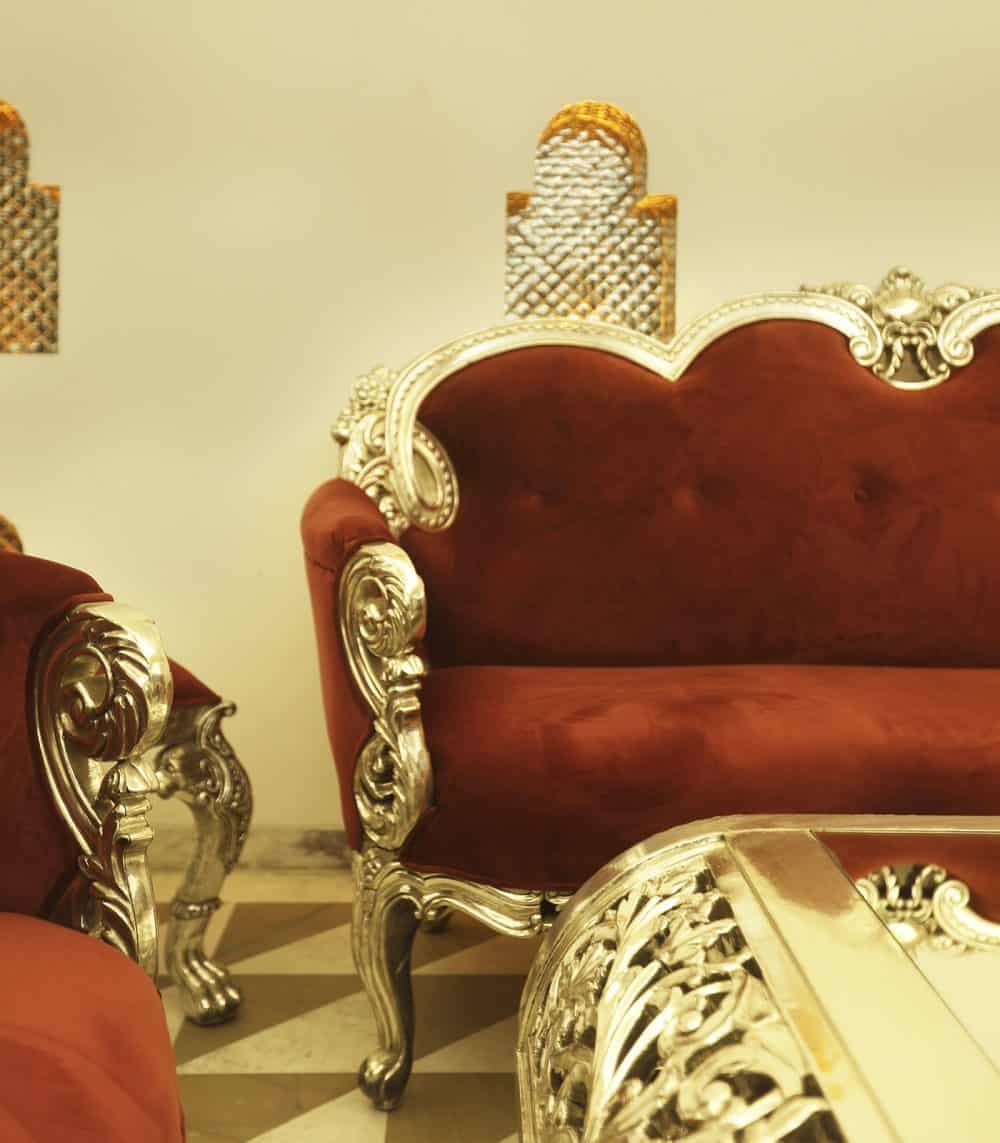 Silver Darbaar Sofa Set
