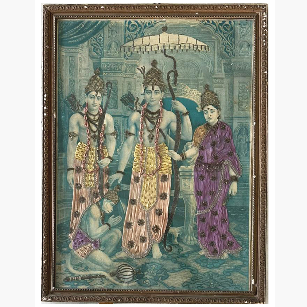 Silver God Idols | Raja Ravi Varma Paintings Ram Darbar - Image 3