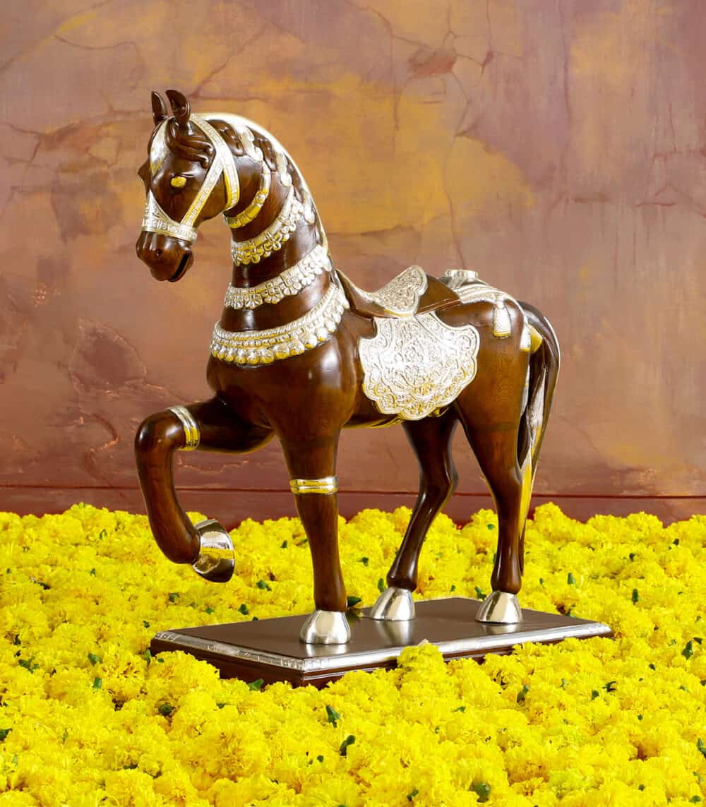 Silver Semi Clad Intricate Horse