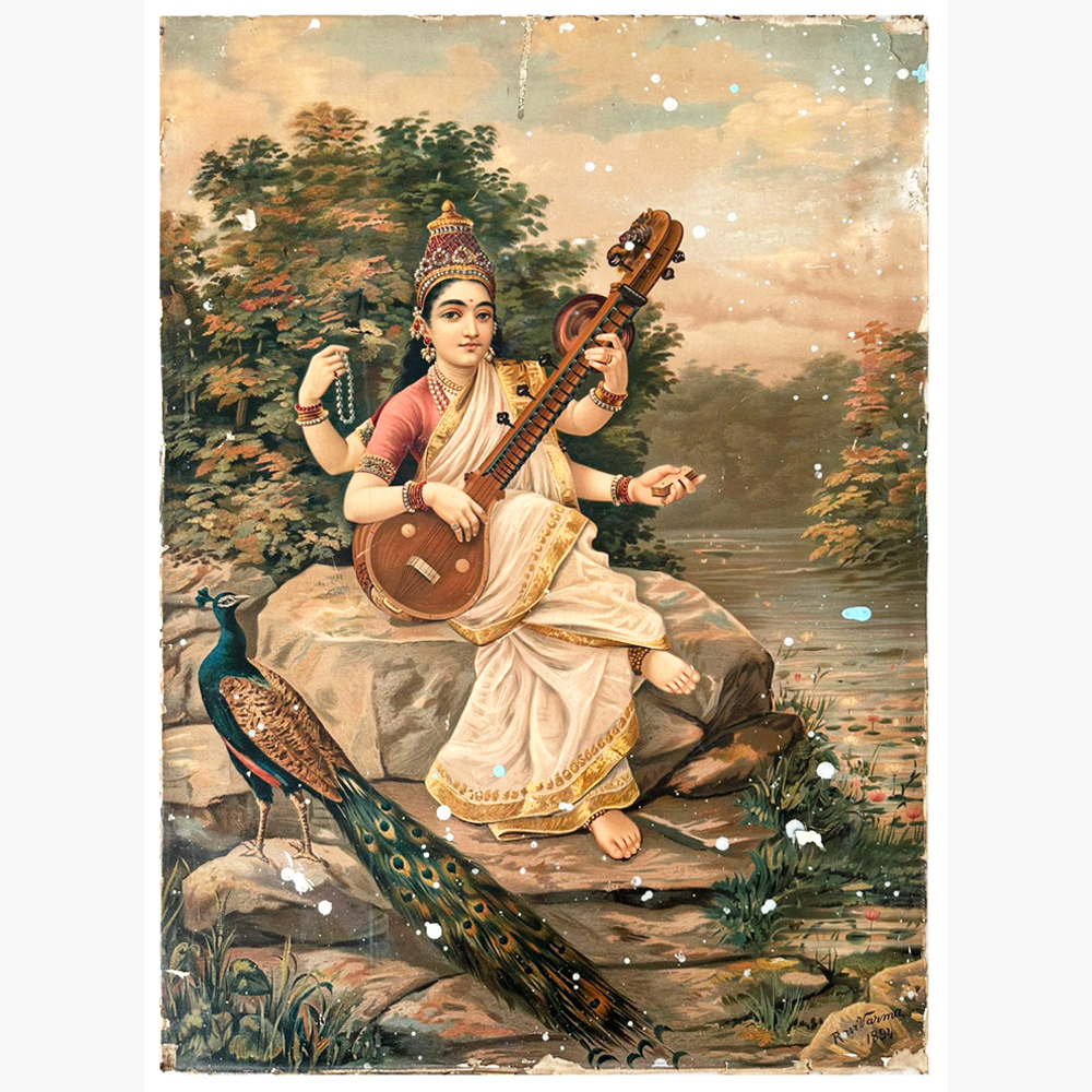 Divine Saraswati 12 Artwork – Symbol of Knowledge