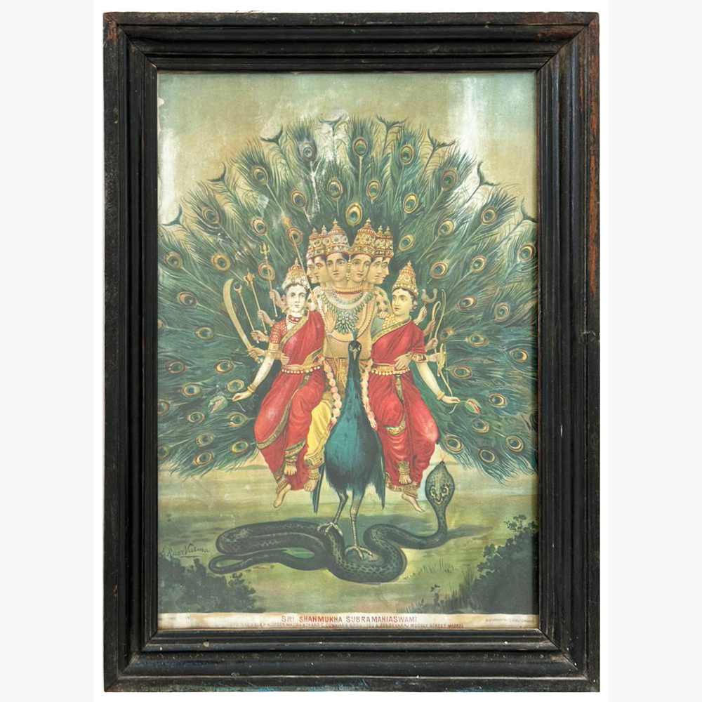 Silver God Idols | Raja Ravi Varma Paintings Lord Kartikeya - Image 4