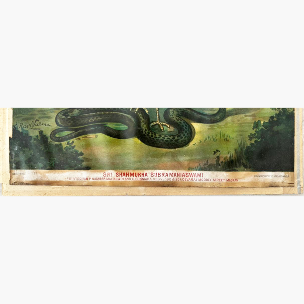 Silver God Idols | Raja Ravi Varma Paintings Lord Kartikeya - Image 2