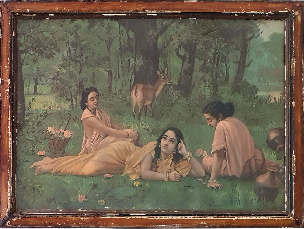 Shakunthalasakhi Love in Raja Ravi Varma's Iconic Paintings