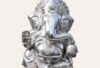 Elegant Silver God Idol of Lord Ganesha symbolizing wisdom and success.