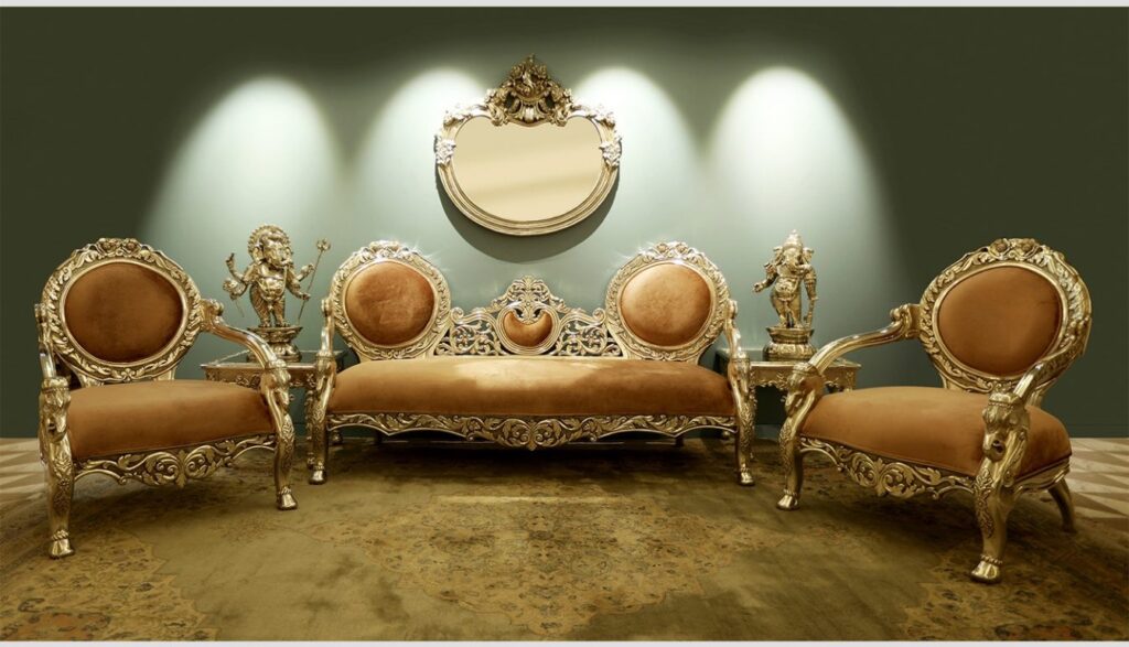 Elegant silver sofa set - Art of Collecting Antique Silver