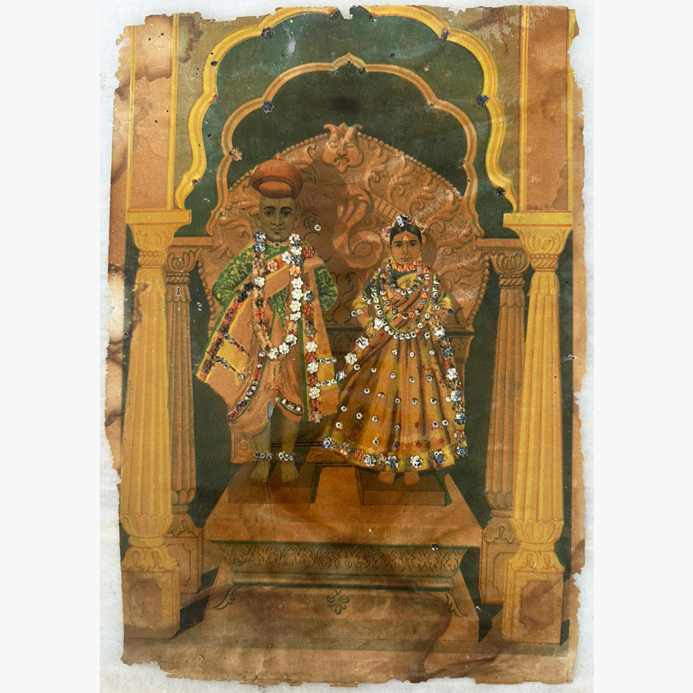 Auspicious Vitthal Rukhmini Mythological by Raja Ravi Varma