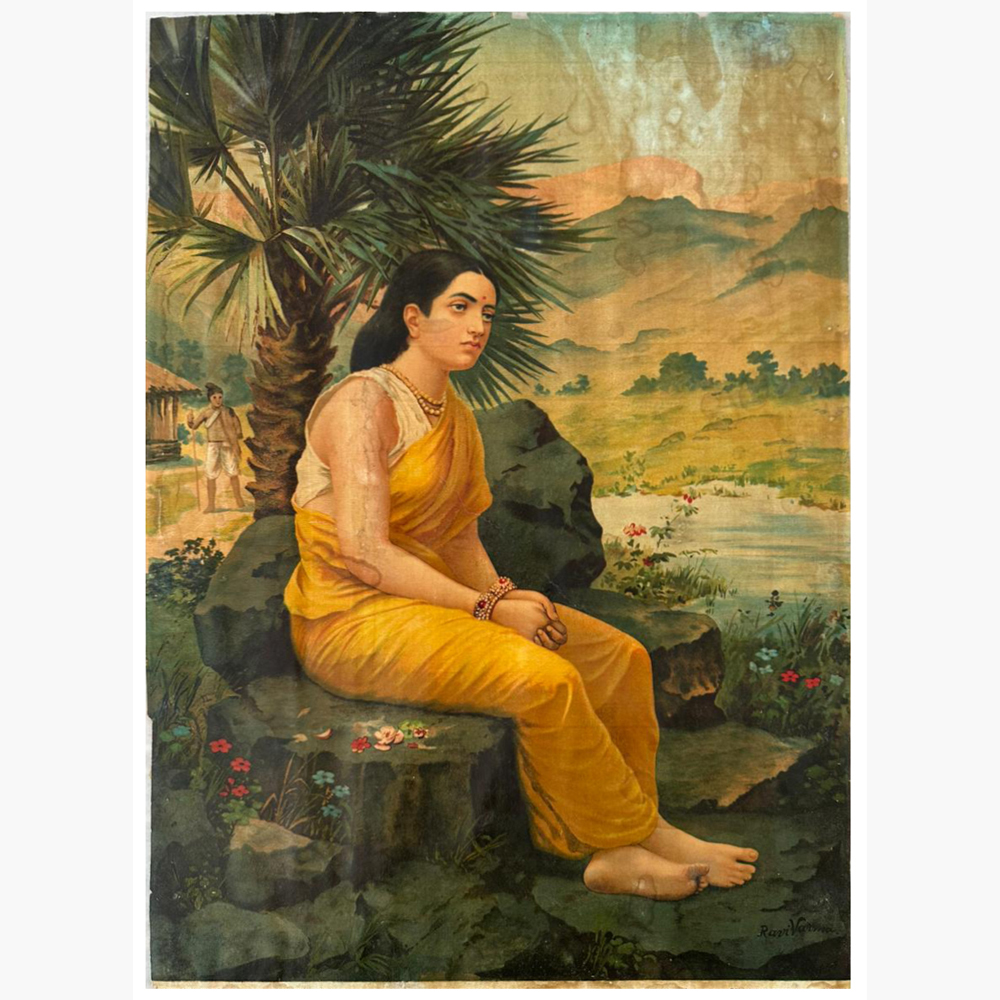Emotional Sita Vanvas 2 Oleograph – Ravi Varma Art