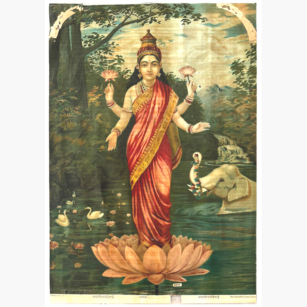 Radiant Laxmi 11 Oleograph – Divine Prosperity Art