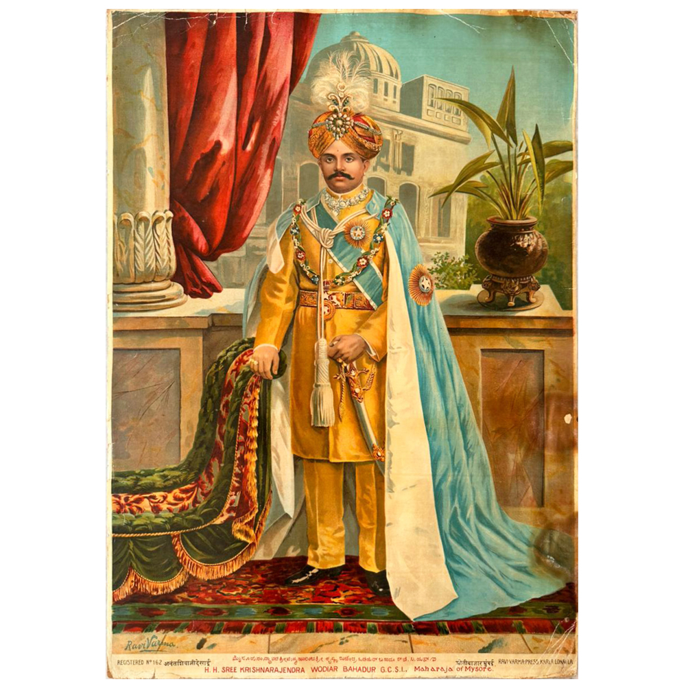 Majestic Maharaja Krishnaraja Wodeyar IV Classic Artwork
