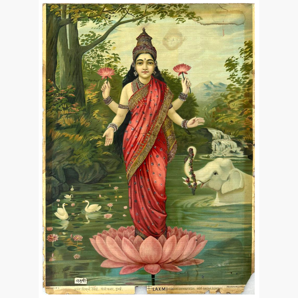 Sacred Laxmi 14 Devotional Artwork – Goddess of Wealth