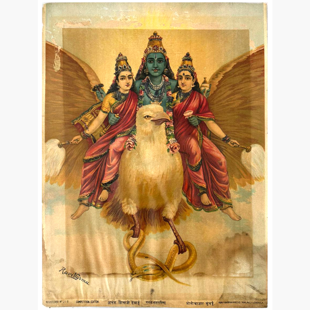 Divine Garuda Vahan Vishnu Mythological Artwork