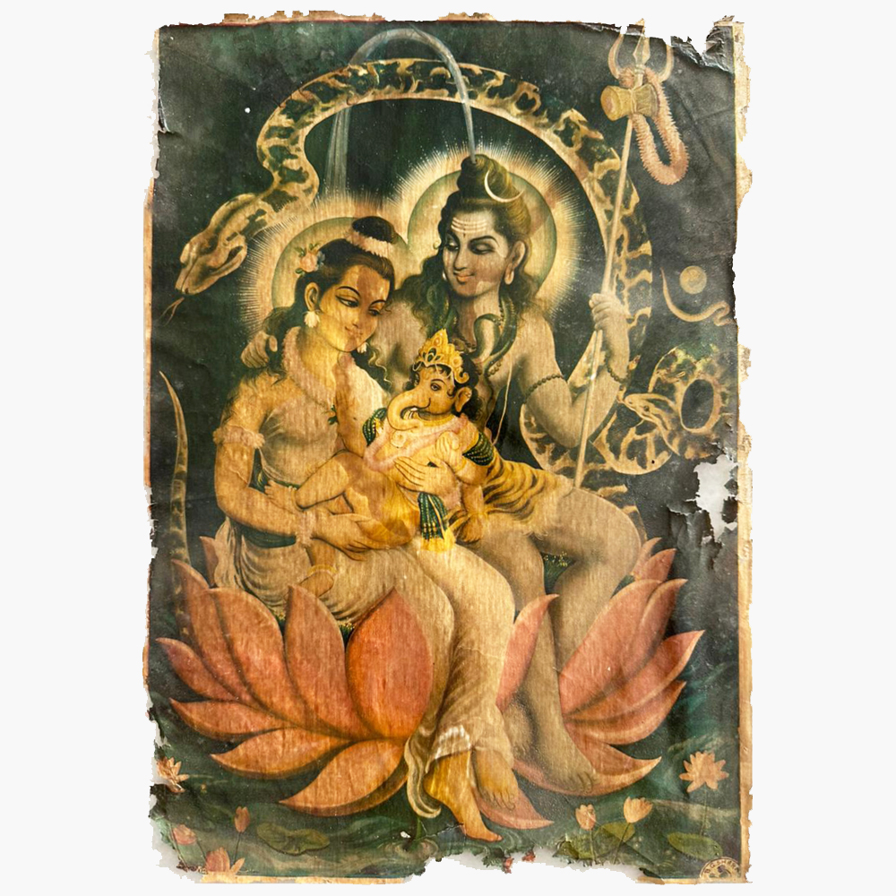 Divine Shiv Parivar Artwork by B.G. Sharma